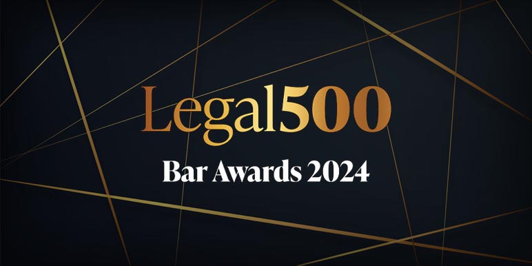 Laurence Rabinowitz KC and Sandy Phipps win awards at The Legal 500 UK Bar Awards 2024